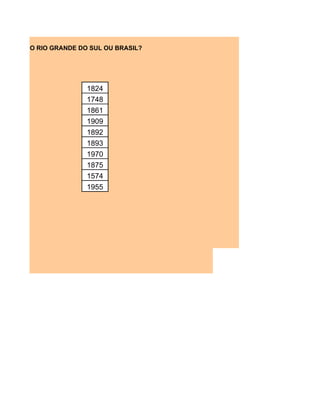 GARAM NO RIO GRANDE DO SUL OU BRASIL?




                      1824
                      1748
                      1861
                      1909
                      1892
                      1893
                      1970
                      1875
                      1574
                      1955
 