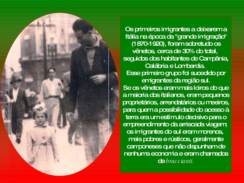 Imigracao Italiana Para O Brasil