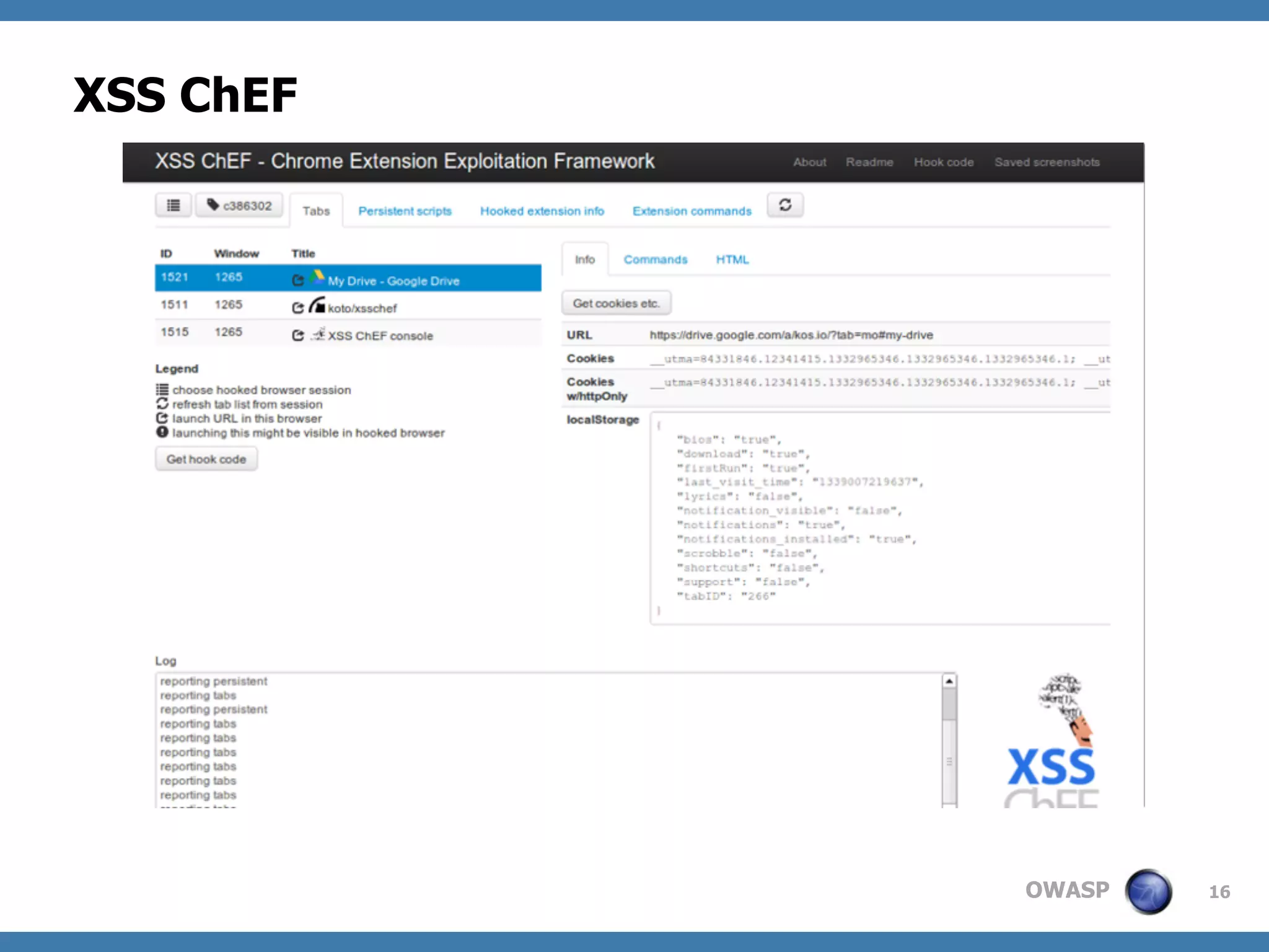 OWASP
XSS ChEF
16
 