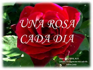 UNA ROSA
CADA DIA
     Autor PPS - GER_BCN
     Canción -T e llegará una rosa cada día
             Alberto Cortés
 
