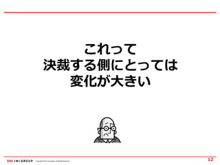Copyright © IMJ Corporation. All Rights Reserved.
これって
決裁する側にとっては
変化が大きい
12
 