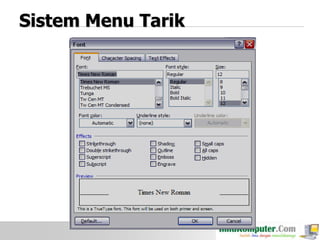 Sistem Menu Tarik

 