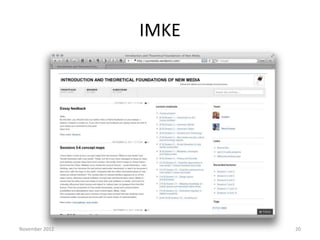 IMKE




November 2012          20
 