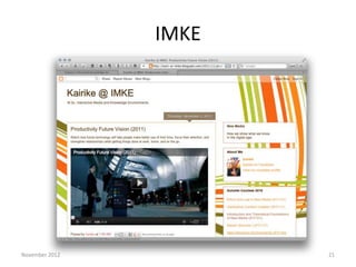 IMKE




November 2012          21
 
