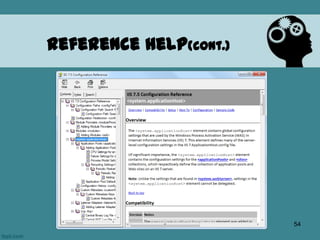 Reference Help(cont.)
54
 