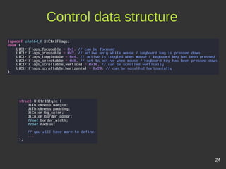 Control data structure
24
 