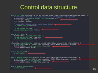 Control data structure
25
 