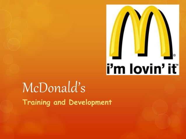 McDonalds Training and Development | PPTX