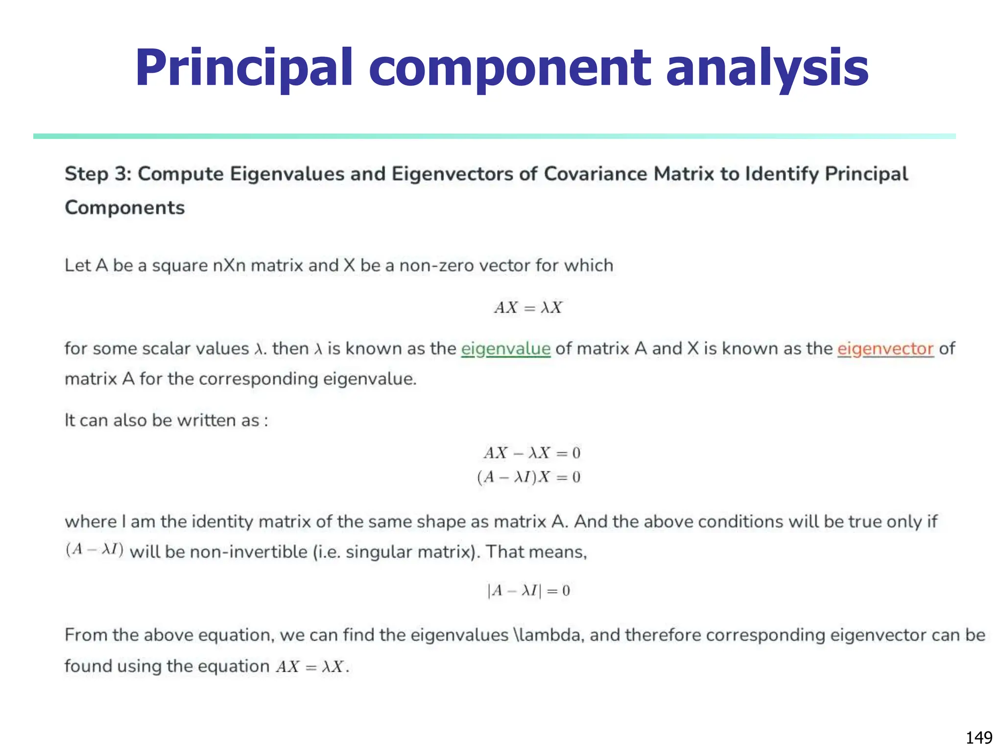 149
Principal component analysis
 