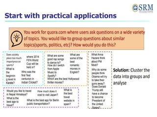 Start with practical applications
 