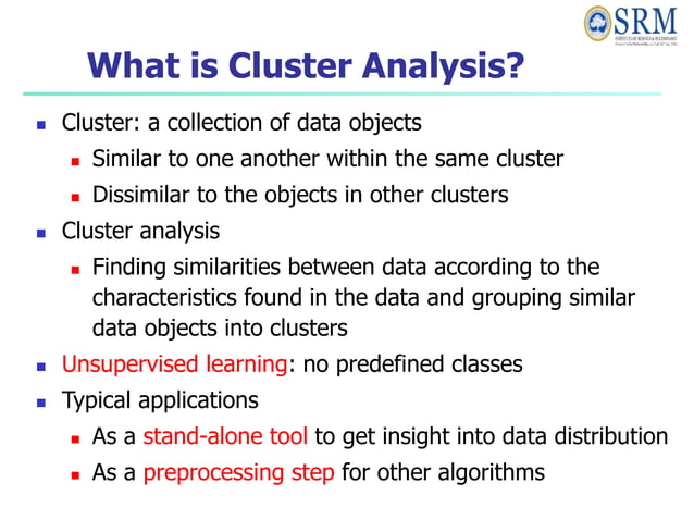 Unsupervised learning Algorithms and Assumptions | PPT