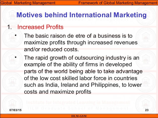 Imm Unit 01 Framework Of Global Marketing Management