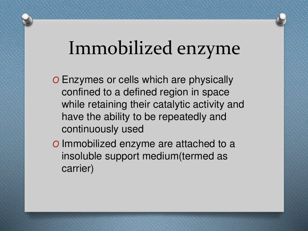 Enzyme Immobilization
