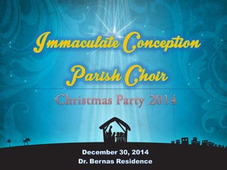 Immaculate conception parish choir program