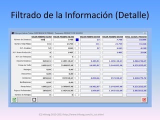 Filtrado de la Información (Detalle)




       (C) Infoseg 2010-2013 http://www.infoseg.com/is_cst.shtml
 