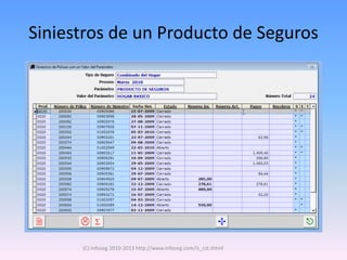 Siniestros de un Producto de Seguros




      (C) Infoseg 2010-2013 http://www.infoseg.com/is_cst.shtml
 