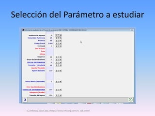 Selección del Parámetro a estudiar




    (C) Infoseg 2010-2013 http://www.infoseg.com/is_cst.shtml
 
