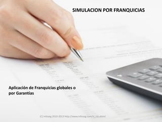 SIMULACION POR FRANQUICIAS




Aplicación de Franquicias globales o
por Garantías




                (C) Infoseg 2010-2013 http://www.infoseg.com/is_cst.shtml
 