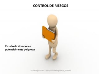 CONTROL DE RIESGOS




Estudio de situaciones
potencialmente peligrosas




                     (C) Infoseg 2010-2013 http://www.infoseg.com/is_cst.shtml
 