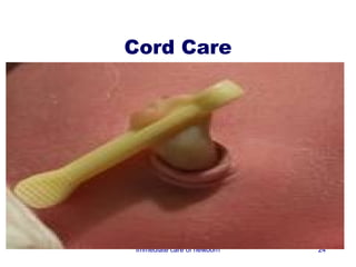 Cord Care




Immediate care of newborn   24
 