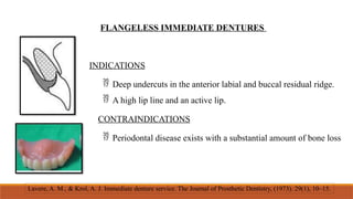 IMMEDIATE DENTURE power point presentation | PPTX