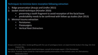 Immediate implant placement in single tooth situations
