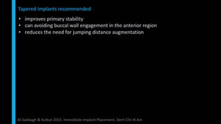 Immediate implant placement in single tooth situations