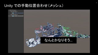 Unity での手動位置合わせ（メッシュ）
28
なんとかなりそう...
 