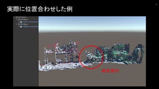 実際に位置合わせした例
29
結合部分
 