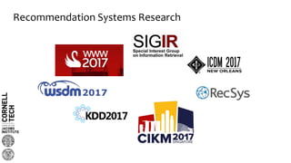 Recommendation Systems Research
 