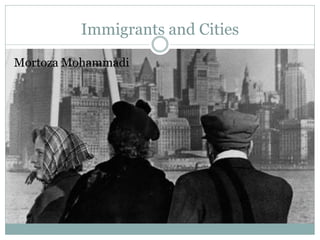 Immigrants and Cities
Mortoza Mohammadi
 
