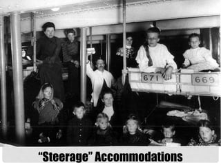 “Steerage” Accommodations
 