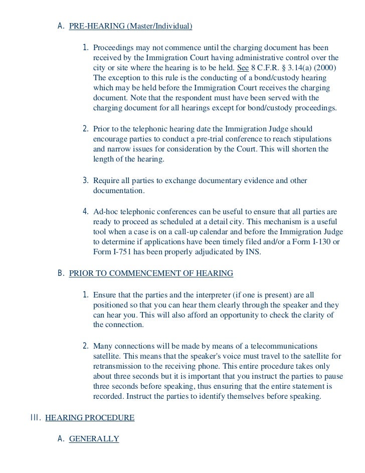 immigration judge benchbook 2001 edition 541 pages change of venue immigration court form