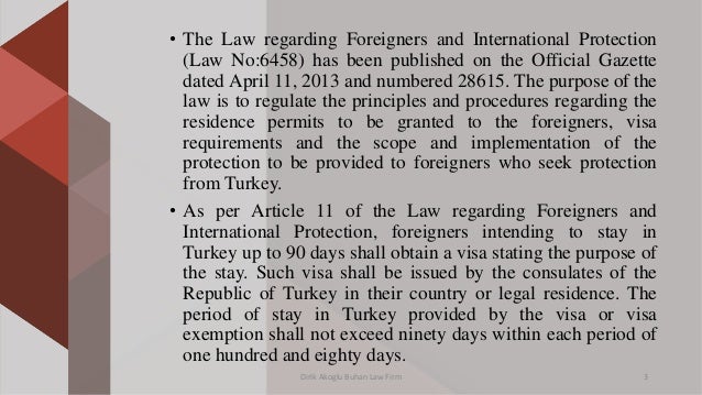 Immigration Law in Turkey (updated on July 3, 2015)