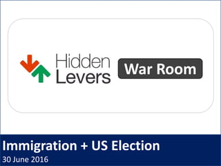 Immigration + US Election
30 June 2016
War Room
 