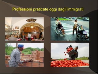 Professioni praticate oggi dagli immigrati
 