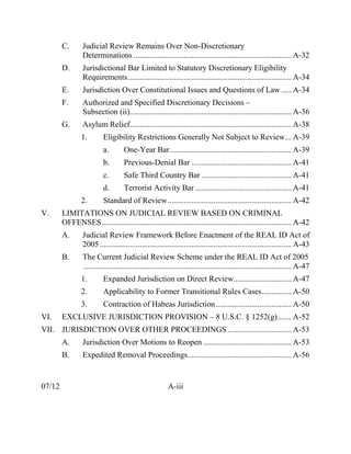 Immiigration law outline, selected topics 9th circuit 590-pages | PDF