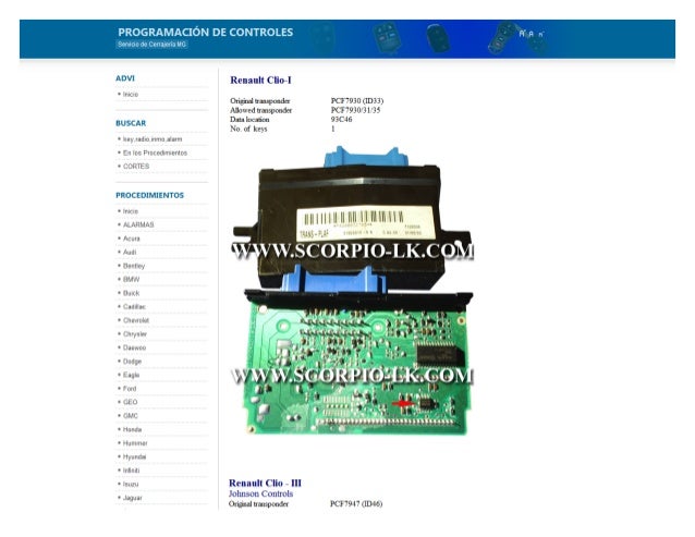 Renault immo code