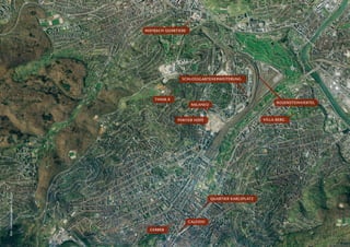 Maybach Quartiere




                                                  Schlossgartenerweiterung




                                       Think K
                                                                                              rosensteinviertel
                                                        Milaneo



                                                 Pariser Höfe                           Villa Berg
Bild: Stadtmessungsamt Stuttgart




                                                                  Quartier Karlsplatz




                                                       Caleido

                                     Gerber
                                                                                                                  17
 