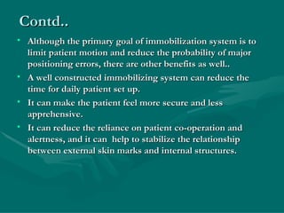 Immobilization in radiotherapy | PPT