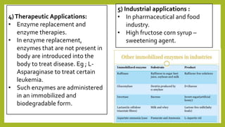 Immobilization of enzyme and its applications | PPTX