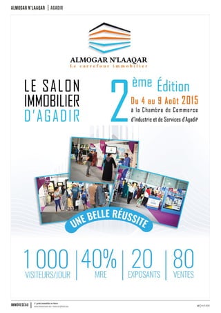 Avril 2016www.immoreseau.ma / www.neufimmo.ma
1er
guide immobilier au Maroc
immoreseau 10
Almogar n’laaqar agadir
v
 