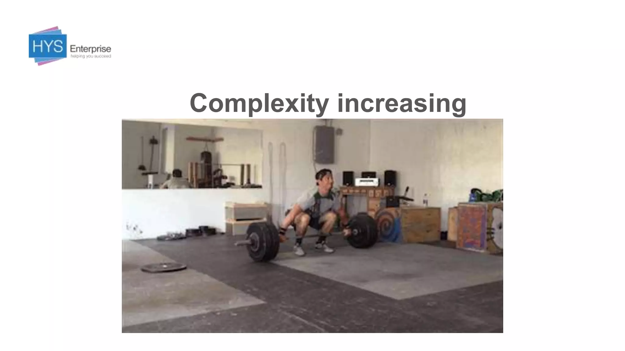 Complexity increasing
 