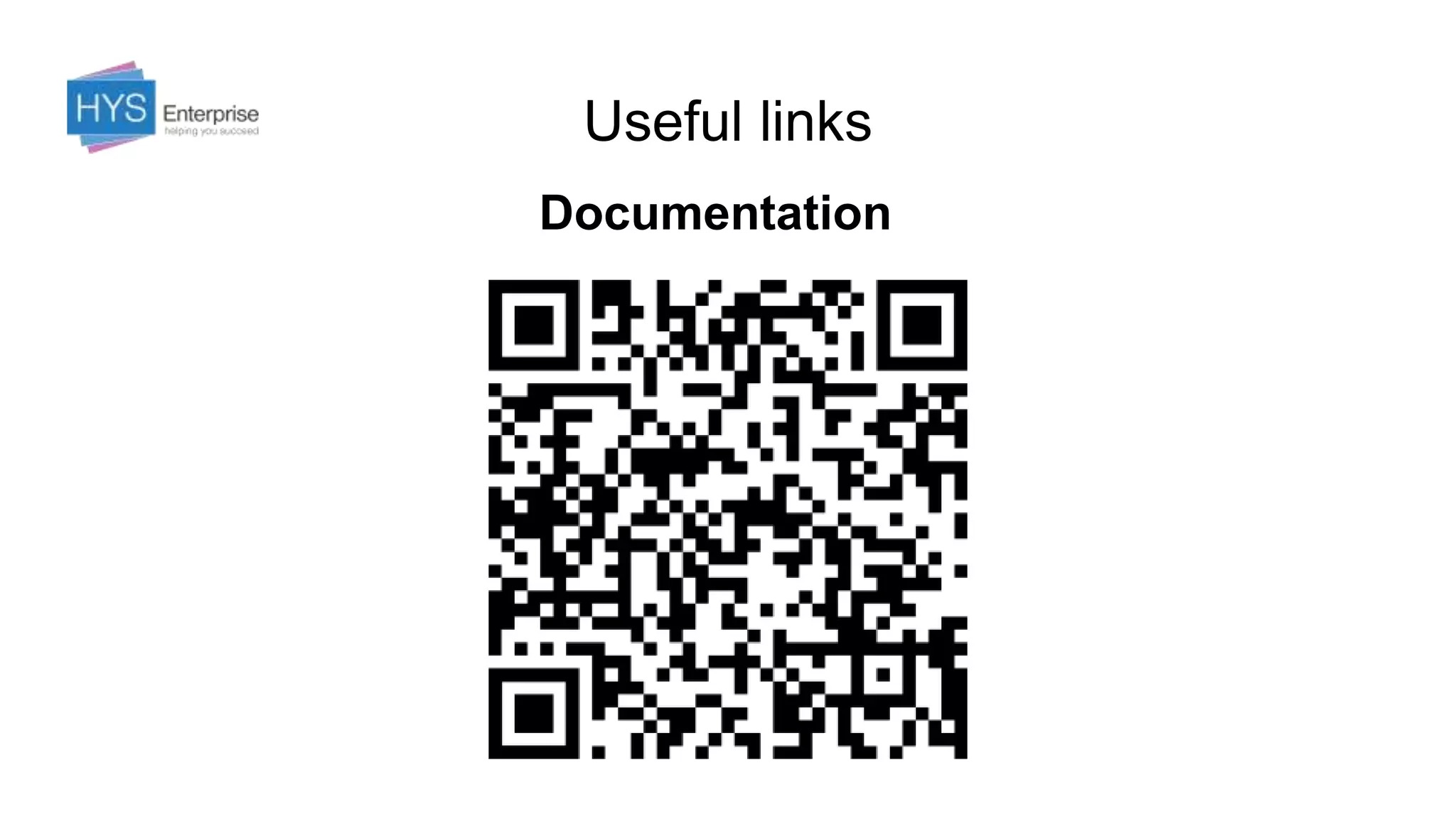 Useful links
Documentation
 