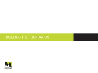 BUILDING THE FOUNDATION
 