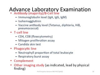 Advance Laboratory Examination

Prof Ariyanto Harsono MD PhD SpA(K)

19

 