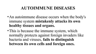 IMMUNE DISORDERS AND AUTOIMMUNE DISEASES | PPTX