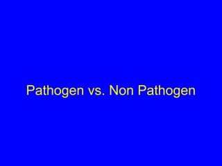 Pathogen vs. Non Pathogen
 