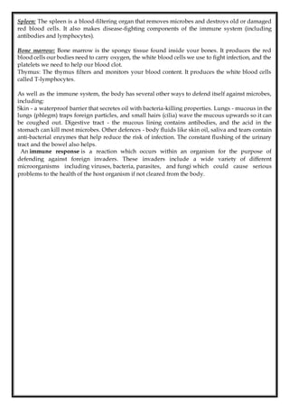 Immune responses | DOCX