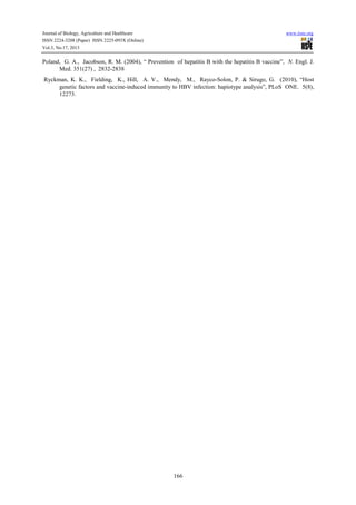 Immune response to hepatitis b virus vaccine | PDF